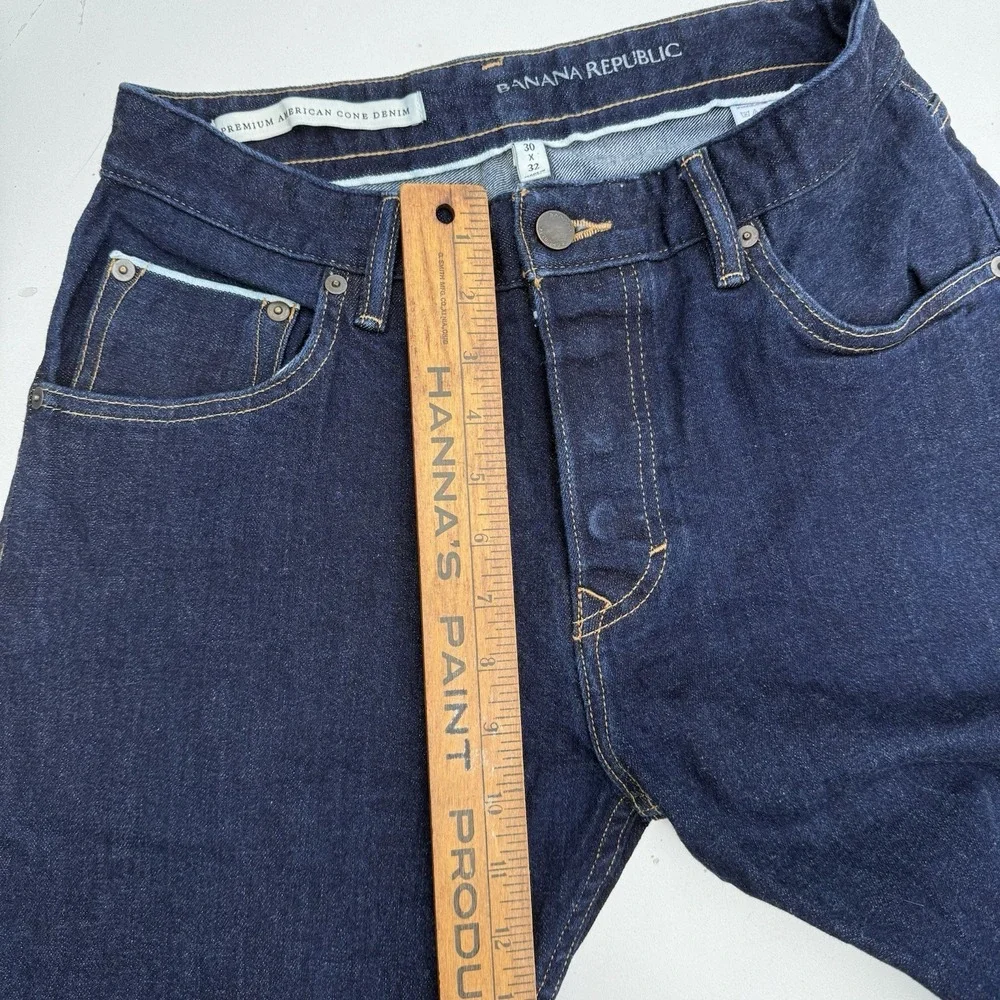 Banana Republic Jeans Mens 30X32 Trooper Fit Selvedge White Oak Cone Denim USA